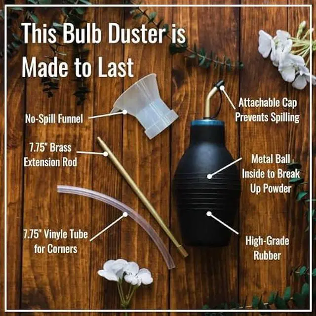 Alt view image 3 of 6 - Dr. Killigan's The Insect Buster - Bulb Duster, Sprayer, Applicator, Dispenser for Diatomaceous Earth and Other Powders - Effective Dust Application Tool - Large (14oz)
