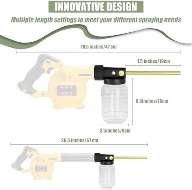 Alt view image 2 of 5 - Garden Dust Applicator  Diatomaceous Earth Powder Duster Sprayer for Plants and Gardens, Perfectly Compatible for DeWalt 20V Blower DCE100BMachine not Included