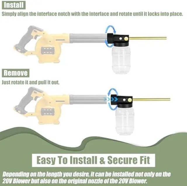 Alt view image 3 of 5 - Garden Dust Applicator  Diatomaceous Earth Powder Duster Sprayer for Plants and Gardens, Perfectly Compatible for DeWalt 20V Blower DCE100BMachine not Included