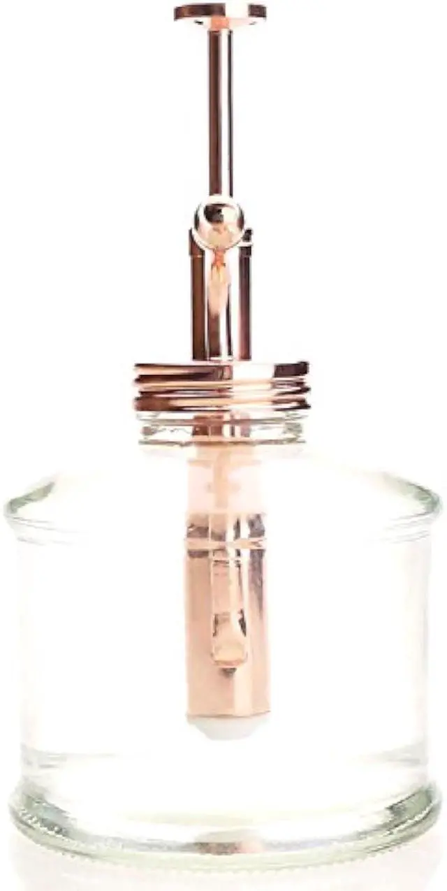 Alt view image 4 of 5 - Plant Mister- Glass Bottle & Brass Sprayer (Clear & Rose Gold)
