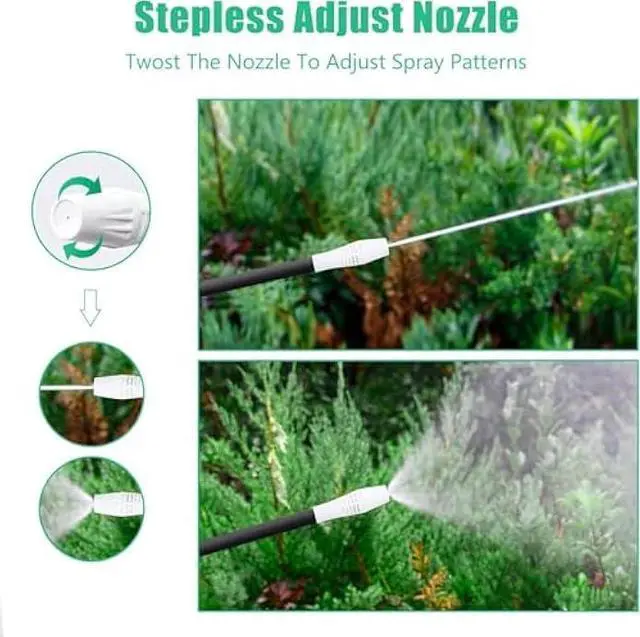 Alt view image 5 of 6 - Battery Powered Sprayer 0.5 Gallon/2L Garden Sprayer with Upgraded USB Rechargeable Automatic Plant Mister Electric Sprayer in Lawn and Garden