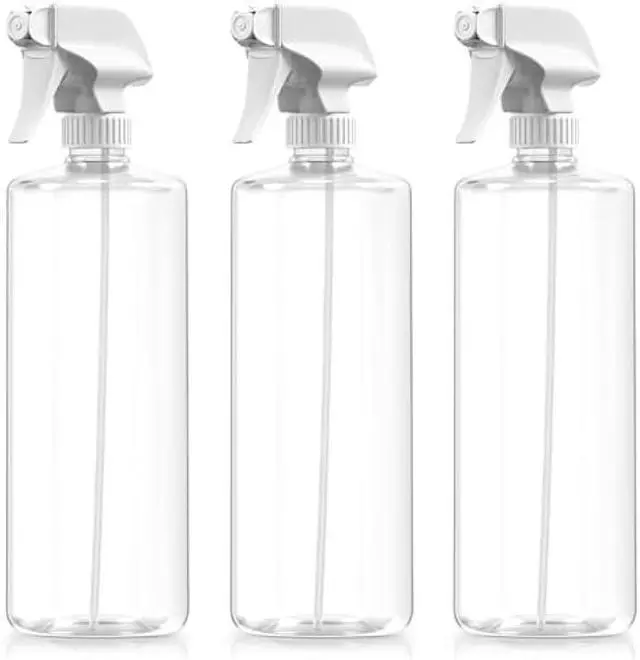 Main image of Bar5F Plastic Spray Bottles with Mixor Trigger, 32 oz | Professional, Leak Proof, Empty, Adjustable Fine to Powerful Sprayer, Refillable | Water Plants, Cleaning Solutions | Crystal Clear | Pack of 3
