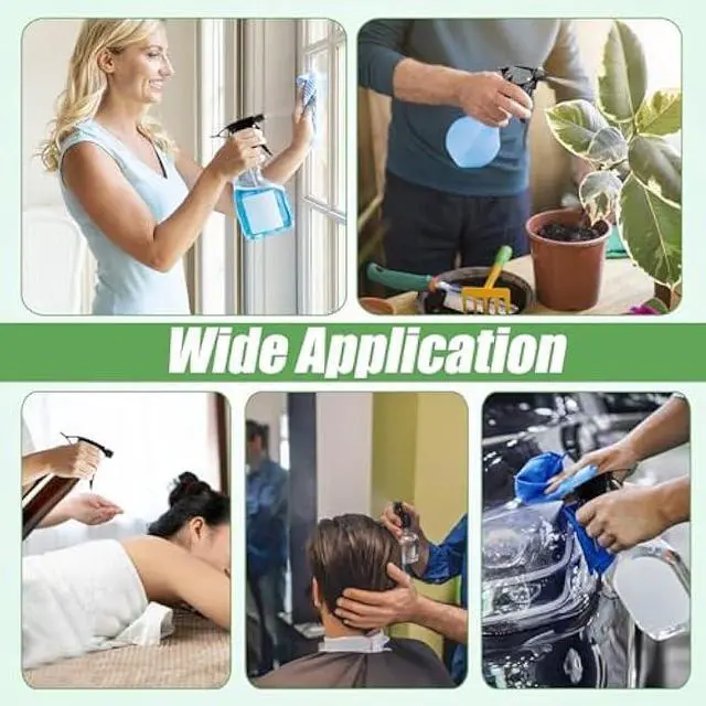 Alt view image 7 of 7 - 6pcs Spray Bottle Replacement Nozzle- Reusable Heavy Duty Mist Spray & Stream Sprayer Replacement Tops Fit Standard 28/400 Neck 32oz, 16oz, 8oz Bottles for Home Office Cleaning Household Gifts, Black