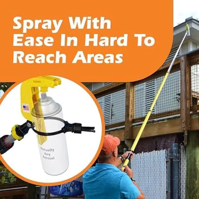 Alt view image 2 of 5 - Pro Extension Pole Adaptor. Spray Aerosol Cans, Our Powder Duster, and Our Spray Bottle from an Extension Pole (All Sold Separately)