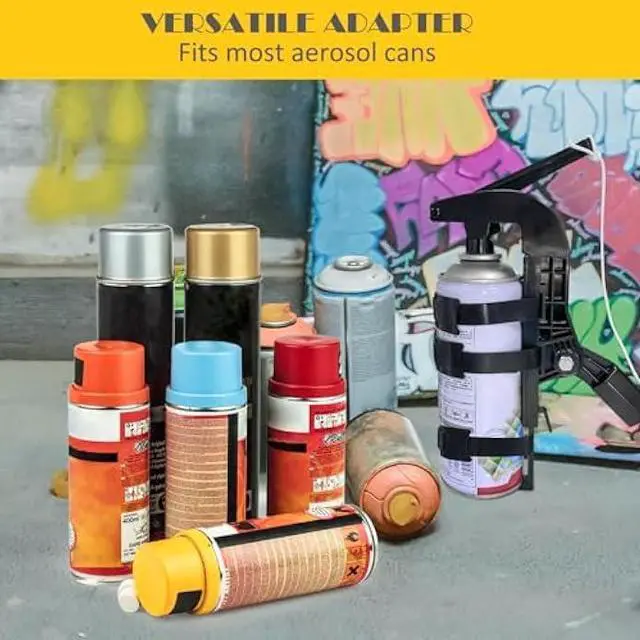 Alt view image 5 of 5 - Spray Can Extension Pole Adaptor, Adjustment Wasp Spray Pole Fit for Wasp/Hornet, Aerosol Can and Powder Duster, Pro Sprayer Adaptor for Spray Paint, Window Cleaner Black