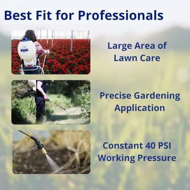 Alt view image 6 of 6 - Sprayers Plus 105Ex Effortless Backpack Sprayer - 20V Lithium Long Battery Life with High Grade Seals & O-Ring, Brass Wand & Nozzle