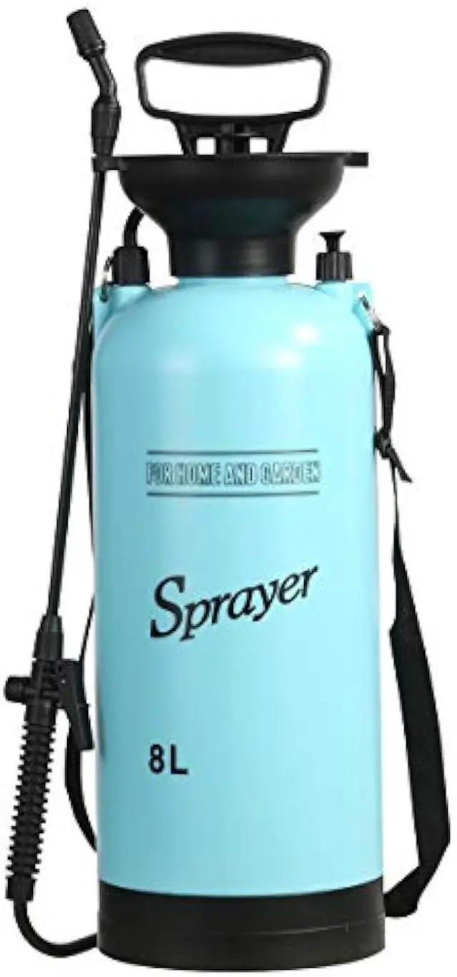 Main image of CLICIC Lawn and Garden Portable Sprayer 2 Gallon/8 L- Pump Pressure Sprayer Includes Shoulder Strap Blue.
