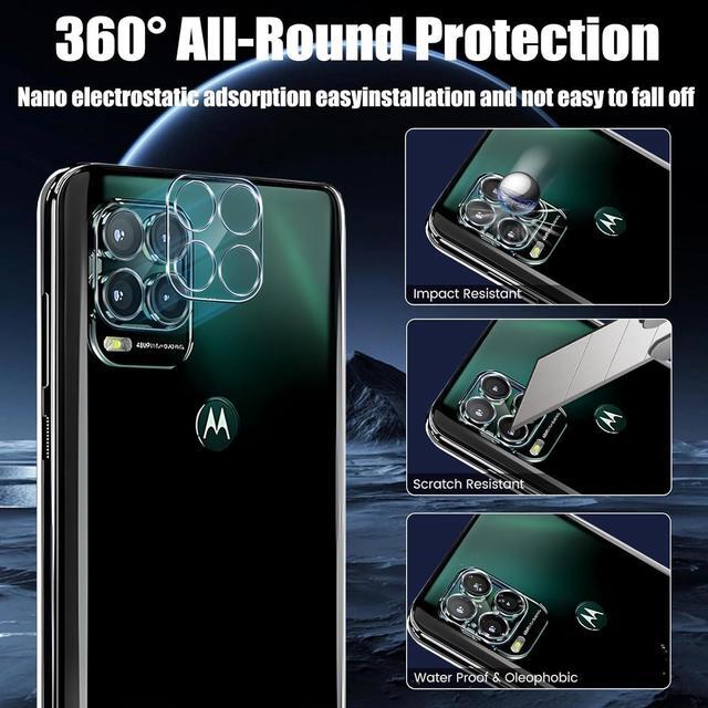 Alt view image 6 of 7 - TQLGY 3 Pack Screen Protector for Motorola Moto G Stylus 5G 2021 with 3 Pack Camera Lens Protector, Ultra HD Tempered Glass, 9H Hardness, Anti-Scratch, Bubble Free, Easy Installation, Case Friendly