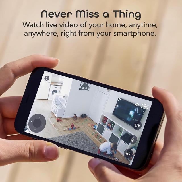 Alt view image 3 of 7 - Geeni Sentinel 1080p Wireless Indoor Surveillance Camera with Auto Tracking Alerts, Motion Zones, Pan/Tilt/Zoom, 2-Way Talk, Night Vision, Compatible with Alexa and Google Home, (BLACK)