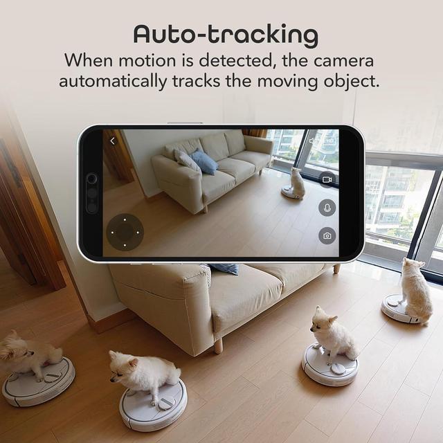 Alt view image 6 of 7 - Geeni Sentinel 1080p Wireless Indoor Surveillance Camera with Auto Tracking Alerts, Motion Zones, Pan/Tilt/Zoom, 2-Way Talk, Night Vision, Compatible with Alexa and Google Home, (BLACK)