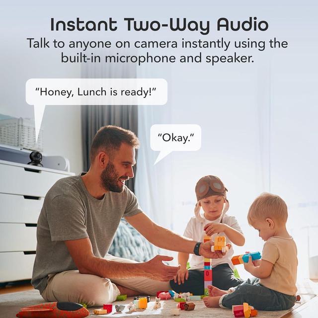 Alt view image 7 of 7 - Geeni Sentinel 1080p Wireless Indoor Surveillance Camera with Auto Tracking Alerts, Motion Zones, Pan/Tilt/Zoom, 2-Way Talk, Night Vision, Compatible with Alexa and Google Home, (BLACK)