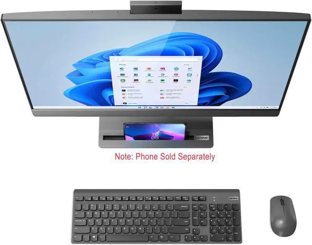 Alt view image 3 of 7 - Lenovo IdeaCentre AIO 5 24 23.8" Touchscreen FHD All-in-One Desktop Computer, Intel 12-Cores i5-12500H, 8GB DDR5 RAM, 256GB PCIe SSD, WiFi 6, Bluetooth, Windows 11