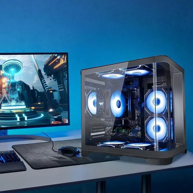 Alt view image 5 of 7 - Synvisus gaming desktop AMD Ryzen 5 5600GT (6 core up to 4.6GHz) AMD Radeon Vega 7 16GB DDR4 3200MHz 1TB M.2 NVMe 650W Gold PSU Windows 11 home WIFI Gaming PC