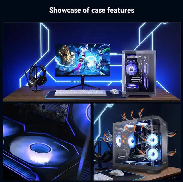 Alt view image 3 of 7 - Synvisus gaming desktop AMD Ryzen 5 5600GT (6 core up to 4.6GHz) AMD Radeon Vega 7 16GB DDR4 3200MHz 1TB M.2 NVMe 650W Gold PSU Windows 11 home WIFI Gaming PC