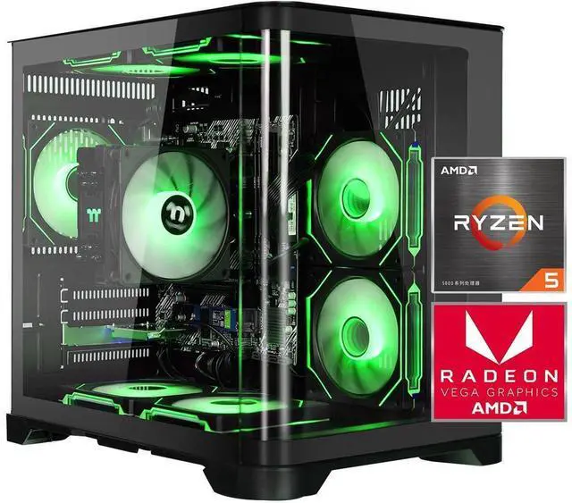 Main image of Synvisus gaming desktop AMD Ryzen 5 5600GT (6 core up to 4.6GHz) AMD Radeon Vega 7 16GB DDR4 3200MHz 1TB M.2 NVMe 650W Gold PSU Windows 11 home WIFI Gaming PC