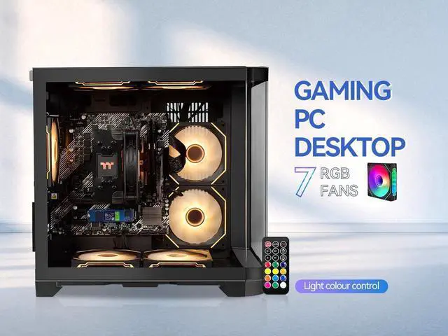 Alt view image 4 of 7 - ICEWOLF gaming desktop AMD Ryzen 5 5600GT (6 core up to 4.6GHz) AMD Radeon Vega 7 16GB DDR4 3200MHz 1TB M.2 NVMe 650W Gold PSU Windows 11 home WIFI Prebuilt Gaming PC