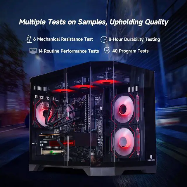 Alt view image 3 of 7 - ICEWOLF Gaming Desktop PC , Ryzen7 7700, Geforce RTX 5060 ,B650M 32GB DDR5 1TB NVMe SSD, 650W GOLD PSU, Wi-Fi,Liquid Cooler,ARGB Fans , Windows 11 ,Prebuilt Gaming Pc New compute