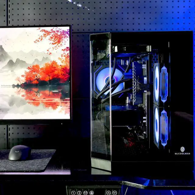 Alt view image 7 of 7 - ICEWOLF Gaming Desktop PC , Ryzen7 7700, Geforce RTX 5060 ,B650M 32GB DDR5 1TB NVMe SSD, 650W GOLD PSU, Wi-Fi,Liquid Cooler,ARGB Fans , Windows 11 ,Prebuilt Gaming Pc New compute