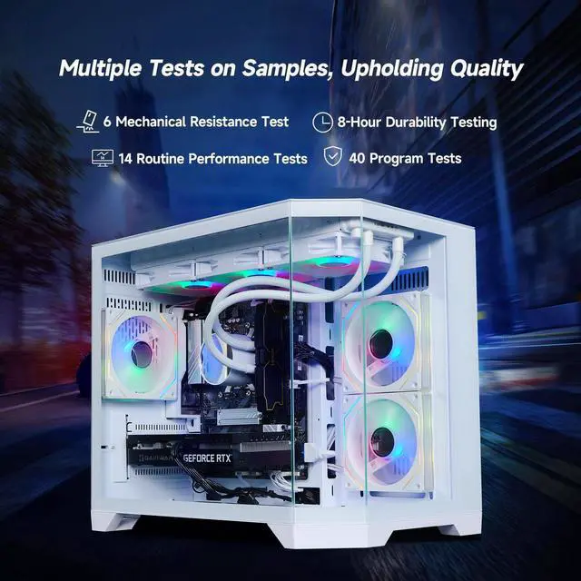 Alt view image 4 of 7 - ICEWOLF Gaming Desktop PC -AMD Ryzen7 7700-AMD RX9060XT-B650M 32GB DDR5-1TB NVMe SSD-650W  PSU-Wi-Fi-Liquid Cooler-ARGB Fans -Windows 11-Prebuilt Gaming Pc-New compute
