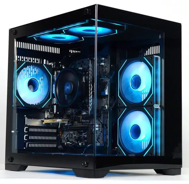 Alt view image 7 of 7 - Gaming desktop PC - AMD Ryzen 7 5700G 8 core 3.8GHz(up to 4.6GHz) - 16GB DDR4 3200MHz - 1T M.2 NVMe - Windows 11 pro - WIFI -Prebuilt Gaming pc computer