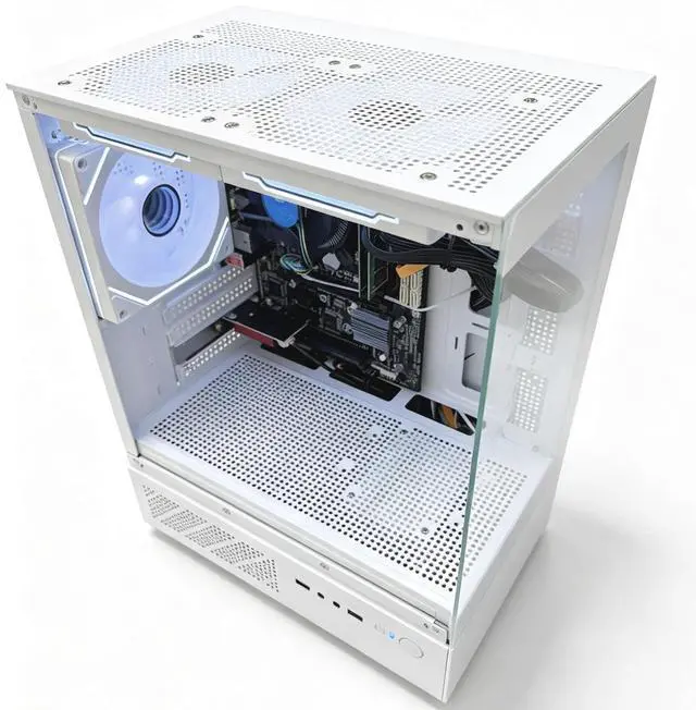 Alt view image 4 of 6 - ICEWOLF Desktop PC Intel i7, 16GB, 256GB SSD, ARGB Fans,500W PSU,White