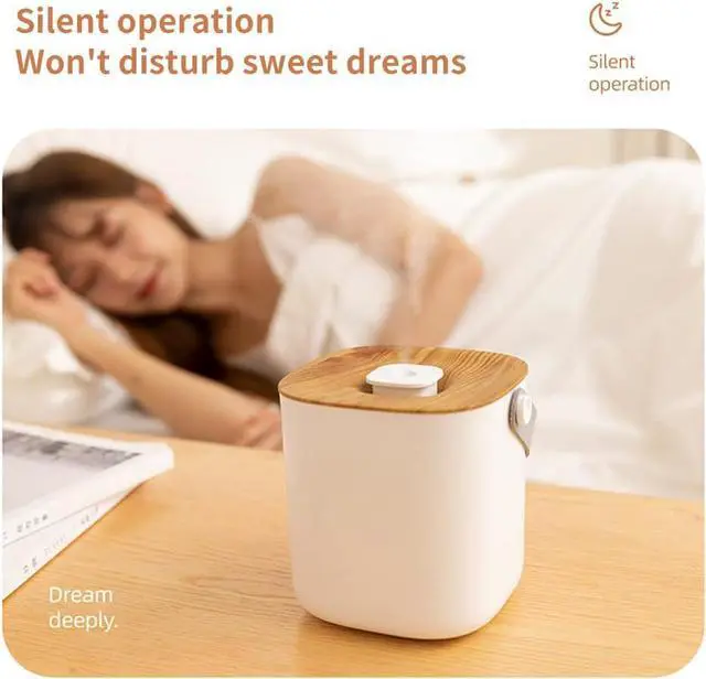 Alt view image 3 of 7 - GKI Portable Humidifiers, Cool Mist Humidifier 600ml Portable Air Diffuser, Auto Shot-Off, for Bedroom, Baby, Office, Home, Office (Brown)
