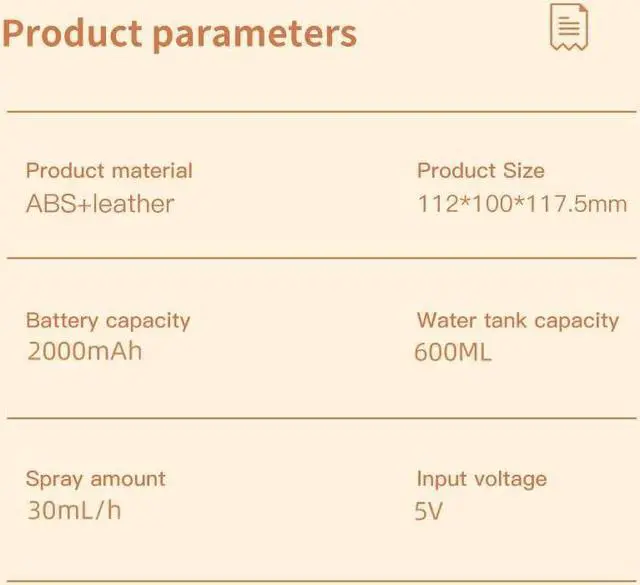 Alt view image 7 of 7 - GKI Portable Humidifiers, Cool Mist Humidifier 600ml Portable Air Diffuser, Auto Shot-Off, for Bedroom, Baby, Office, Home, Office (Brown)