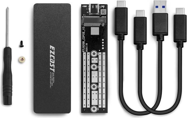 Alt view image 5 of 6 - EZCast S8000 Plus, M.2 NVME SSD Enclosure Adapter, USB C 3.1 Gen 2 (10 Gbps) to NVME PCI-E M-Key Solid State Drive External Enclosure for NVMe PCIe 2230/2242/2260/2280