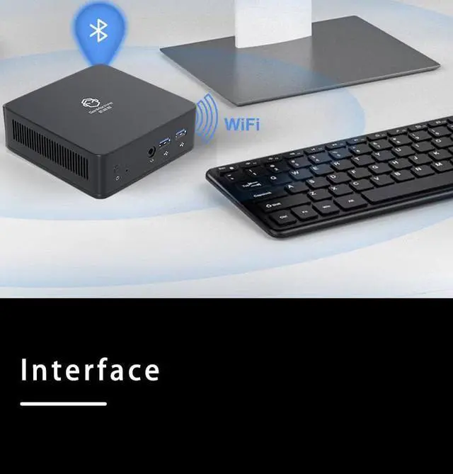 Alt view image 7 of 7 - GenMachine Mini PC AMD Ryzen 5 3550H,16GB RAM 2TB M.2 NVMe SSD,AMD Radeon Vega 8 Graphics,2 x 4K Output, 1 x HDMI Ports,1 x DP Ports,4 x USB 3.0,Wifi5,Bluetooth4.2,Windows 11 Pro Desktop Computer
