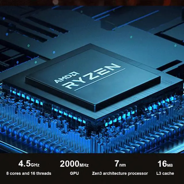 Alt view image 5 of 7 - GenMachine Mini PC AMD Ryzen 7 7730U 8C16T,32GB RAM 512GB M.2 NVMe SSD,AMD Radeon Graphics,2 x 4K Output, 2 x HDMI Ports,2 x USB 3.0,1 x Type-C,Wifi6,Bluetooth5.2,Windows 11 Pro Desktop Computer