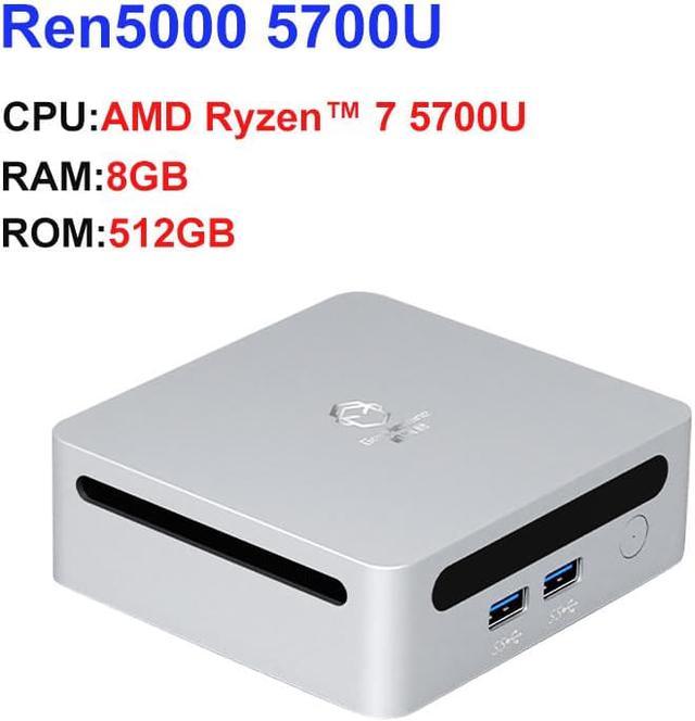 GenMachine New Mini PC Ren5000 AMD Ryzen7 5700U CPU Support Windows 10/11 DDR4 3200MHz AMD WiFi6 NUC Max 64GB RAM 8GB / 512GB SSD Mini-PC Barebone - Newegg.com