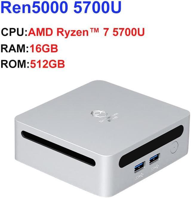 GenMachine Mini PC Ren5000 5700U AMD Ryzen7 5700U CPU Support Windows 10/11 DDR4 3200MHz AMD WiFi6 NUC Max 64GB RAM 16gb / 512gb ssd Mini-PC Barebone - Newegg.com