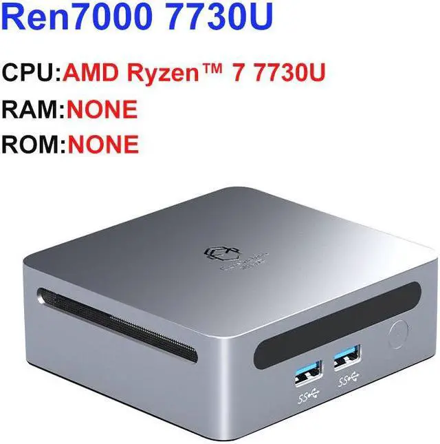 Main image of GenMachine New Mini PC Ren7000 7730U Suporte CPU AMD Ryzen7 7730U Windows 10/11 without RAM&SSD Desktop Computer