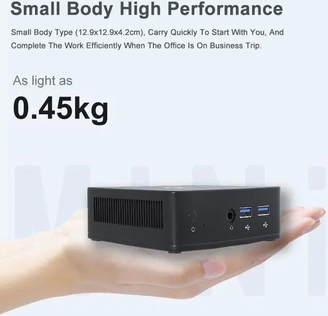 Alt view image 2 of 7 - GenMachine Mini PC AMD Athlon Gold 3150U,without RAM&SSD M.2 NVMe,AMD Radeon Graphics,2 x 4K Output, 1 x HDMI Ports,1 x DP Ports,4 x USB 3.0,Wifi5,Bluetooth4.2, Desktop Computer