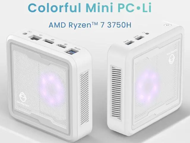 Main image of GenMachine Mini PC AMD Ryzen 7 3750H,8GB RAM 256GB M.2 NVMe SSD,AMD Radeon RX Vega 10 Graphics,2 x 4K Output,1 x HDMI Ports,1 x DP Ports,4 x USB 3.0,Wifi5,Bluetooth4.2,Windows 11 Pro Desktop Computer