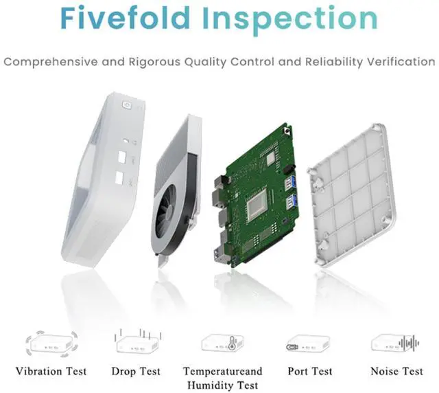 Alt view image 4 of 7 - GenMachine Mini PC AMD Ryzen 5 3550H,8GB RAM 256GB M.2 NVMe SSD,AMD Radeon Vega 8 Graphics,2 x 4K Output, 1 x HDMI Ports,1 x DP Ports,4 x USB 3.0,Wifi5,Bluetooth4.2,Windows 11 Pro Desktop Computer
