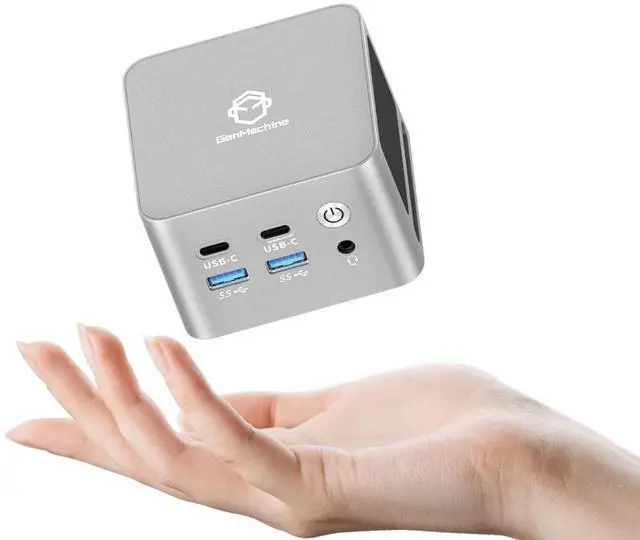 Main image of GenMachine Mini PC Desktop Computers - AMD Ryzen 3 5425U (Up to 4.1GHz 4c/8t ) 8GB DDR4, 256GB SSD, Gaming PC with Wifi6/BT5.2, Gaming/Office/Design
