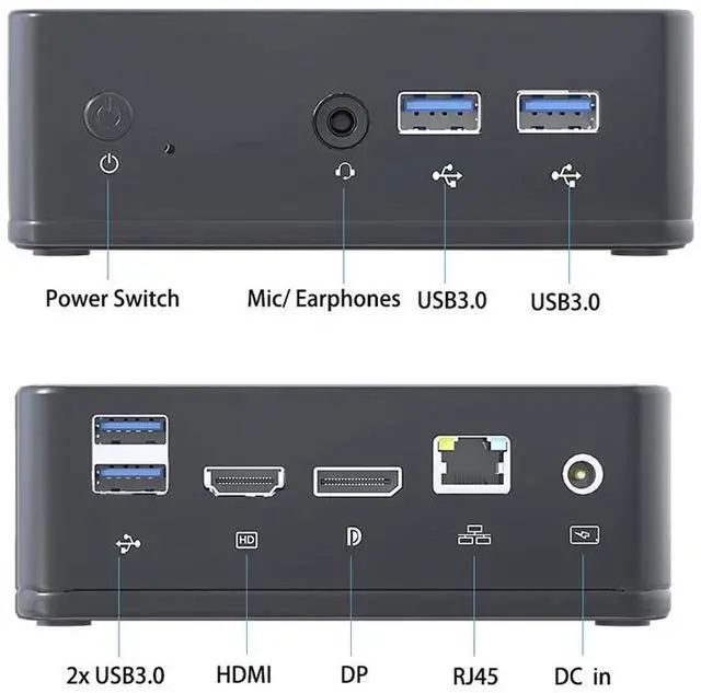 Alt view image 3 of 7 - GenMachine Mini PC AMD Ryzen 7 3750H,16GB RAM 512GB M.2 NVMe SSD,AMD Radeon RX Vega 10 Graphics,2 x 4K Output,1 x HDMI Ports,1 x DP Ports,4 x USB 3.0,Wifi5,Bluetooth4.2,Windows 10 Desktop Computer
