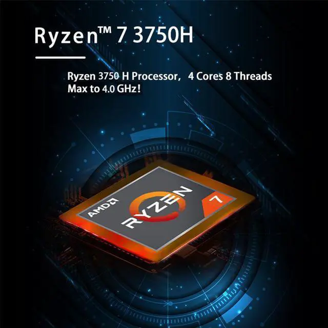Alt view image 4 of 7 - GenMachine Mini PC AMD Ryzen 7 3750H,16GB RAM 512GB M.2 NVMe SSD,AMD Radeon RX Vega 10 Graphics,2 x 4K Output,1 x HDMI Ports,1 x DP Ports,4 x USB 3.0,Wifi5,Bluetooth4.2,Windows 10 Desktop Computer