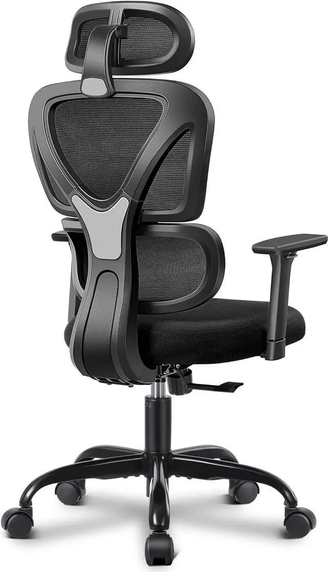 Alt view image 7 of 7 - FelixKing Office Chair Ergonomic Desk Chair with Lumbar Support and Mesh High Back Gaming Chair with Adjustable Headrest and Armrests for Conference Room (Black)