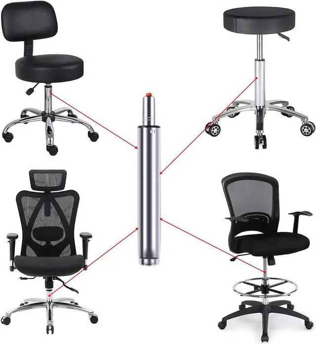 Alt view image 3 of 4 - Antlu 14" to 22" (8" Stroke) Adjustable Gas Lift Cylinder for Office Chair Stool Replacement, Tall Hydraulic Pneumatic Cylinder Shock Piston for More Scenes, Universal Size Heavy Duty (400 lbs)