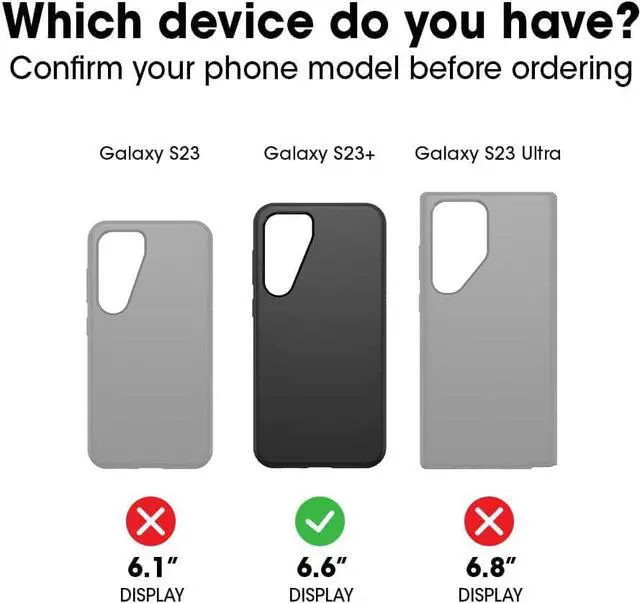 Alt view image 2 of 7 - Galaxy S23+ Commuter Series Case - BLACK  slim & tough pocket-friendly with port protection