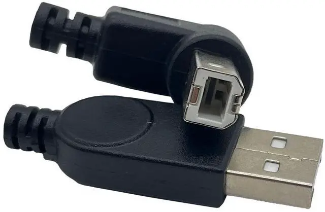 Alt view image 7 of 7 - USB Printer Cable 3.3Ft USB Type A to Type B Cable USB 2.0 A Male to B Male 90 Degree Printer USB Cord for HP Canon  Epson Lexmark and More Printers(UP)