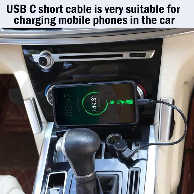 Alt view image 6 of 7 - 90 Degree USB Adapter Cable Right Angle USB 2.0 (Type-A) Male to USB 2.0 (Type-C) Male Fast Charge and Data Sync Cable 25cm