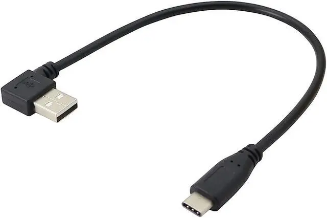 Alt view image 2 of 7 - 90 Degree USB Adapter Cable Right Angle USB 2.0 (Type-A) Male to USB 2.0 (Type-C) Male Fast Charge and Data Sync Cable 25cm