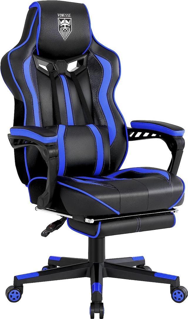 Vonesse Gaming Chair with Footrest Reclining Computer Chair with