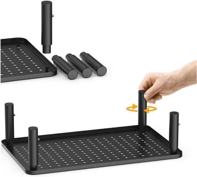 Alt view image 4 of 6 - Monitor Stand Riser,Desktop Laptop Computer Holder,3 Height Adjustable Monitor Stand with Vented Platform for Computer, Laptop, Printer, Notebook