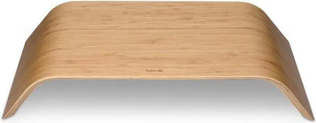 Alt view image 5 of 6 - kalibri Wood Monitor Stand Riser - Computer Desk Holder Desktop Dock Wooden Mount Display for PC TV Screen Notebook Laptop - Bamboo