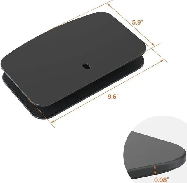 Alt view image 5 of 7 - Hemudu Monitor Mount Reinforcement Plate for Thin, Glass and Other Fragile Tabletop, Universal Steel Bracket Plate Fits Most Monitor Stand C Clamp Installation HD05B-001