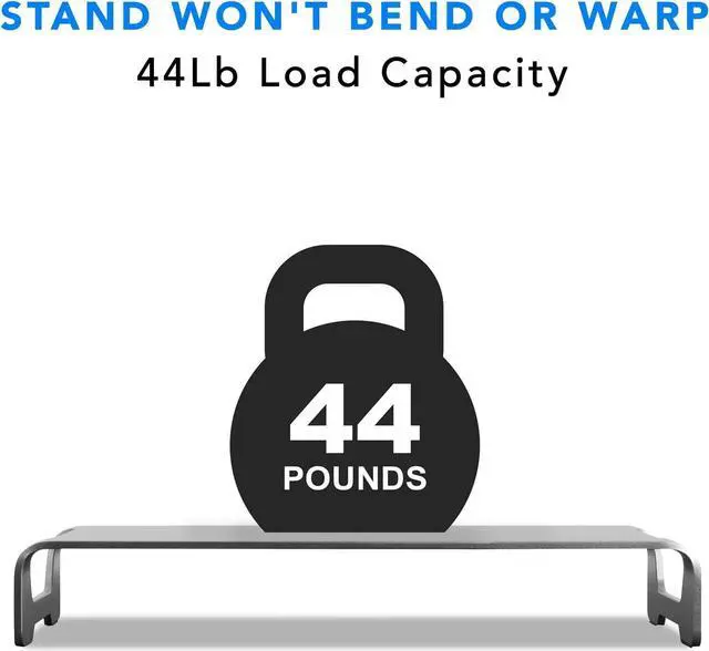 Alt view image 7 of 7 - Mount-It! Aluminum Monitor Stand for iMac - Wide Unibody Monitor Riser - Metal Monitor Stand Desktop Organizer with Keyboard Storage - Universal Desktop Monitor Riser for PC, iMac, MacBook, Laptop